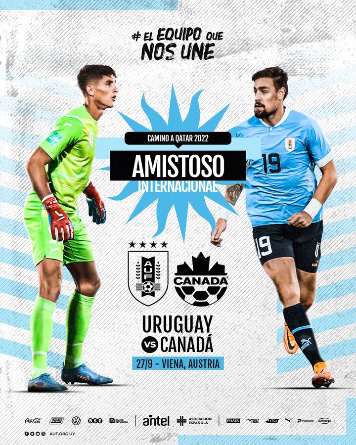 Uruguay jugará con Canadá previo al mundial