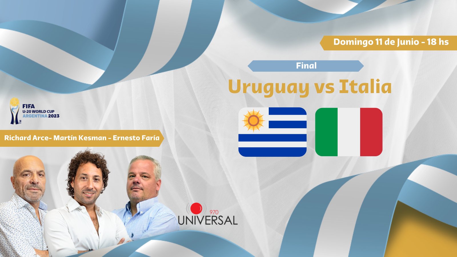 Emocionante final de transmisión de Martín Kesman, Uruguay Campeón del mundo
