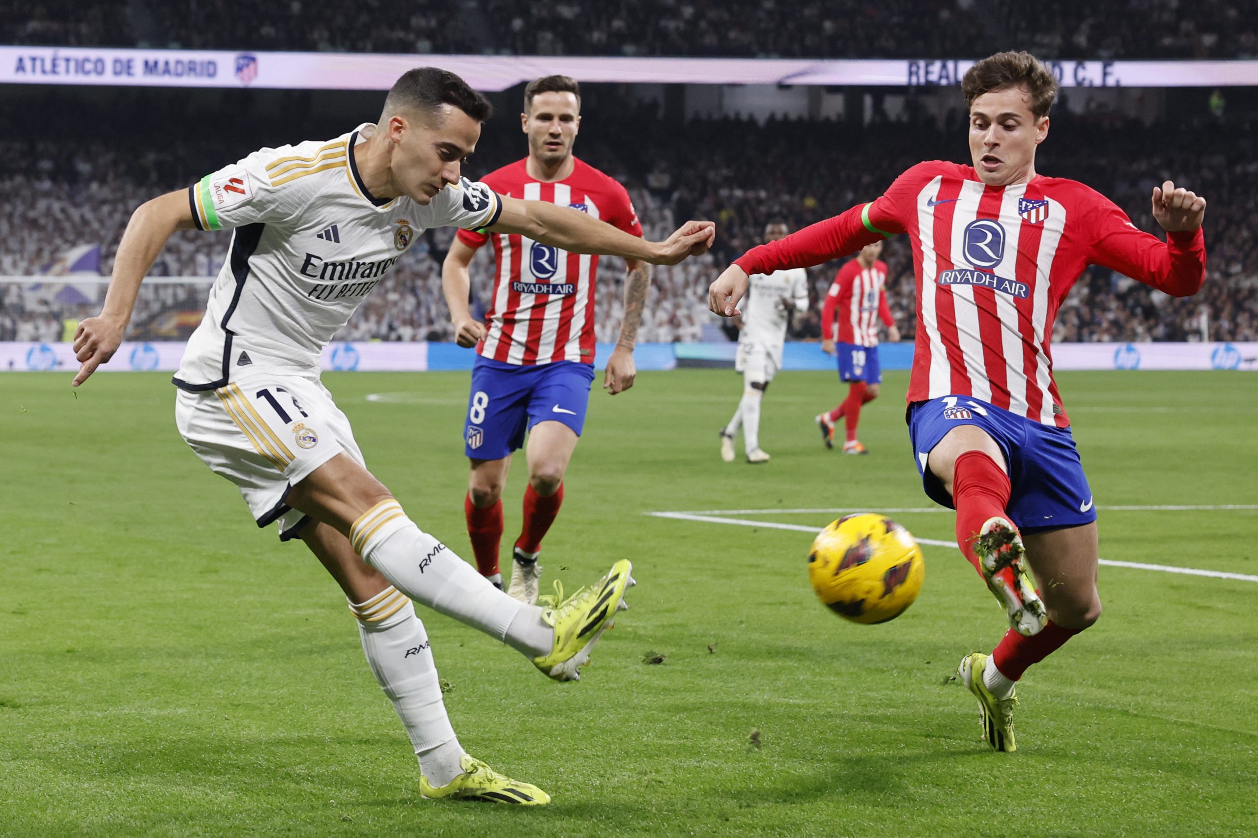 Brahim Díaz puso en ventaja al Madrid en el derby pero en la hora lo empató Llorente